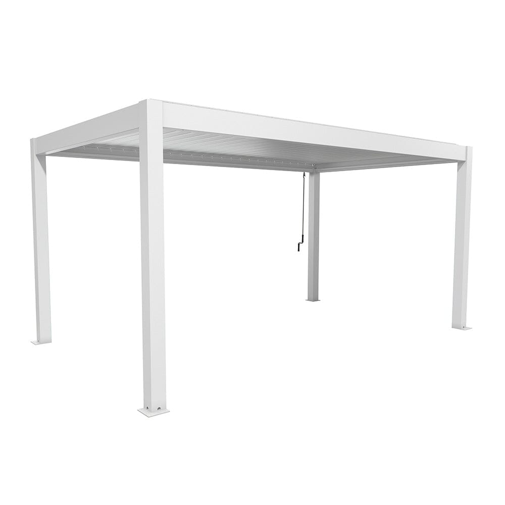 Biohort Pergola Pavillon Bioclimatique 5x3 (515.5x312cm H:264cm) Blanc Argent métallique