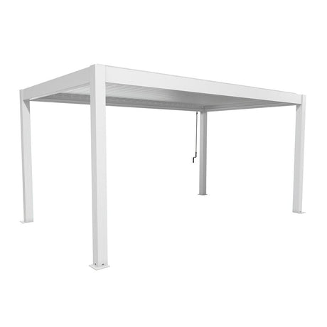 Biohort Pergola Pavillon Bioclimatique 5x3 (515.5x312cm H:264cm) Blanc Argent métallique