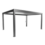 Biohort Pergola Pavillon Bioclimatique 5x3.5 (515.5x367.5cm H:264cm) Gris quartz métallique Argent métallique