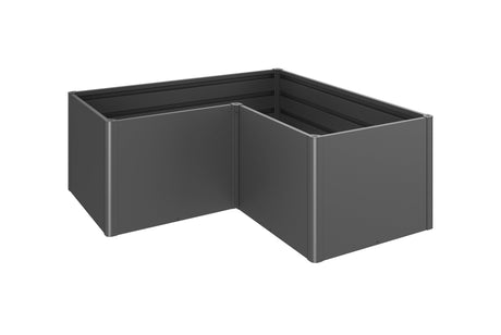 Biohort Potager surélevé L2x1 L-Form (201x201cm, H:77cm) Gris foncé métallique 