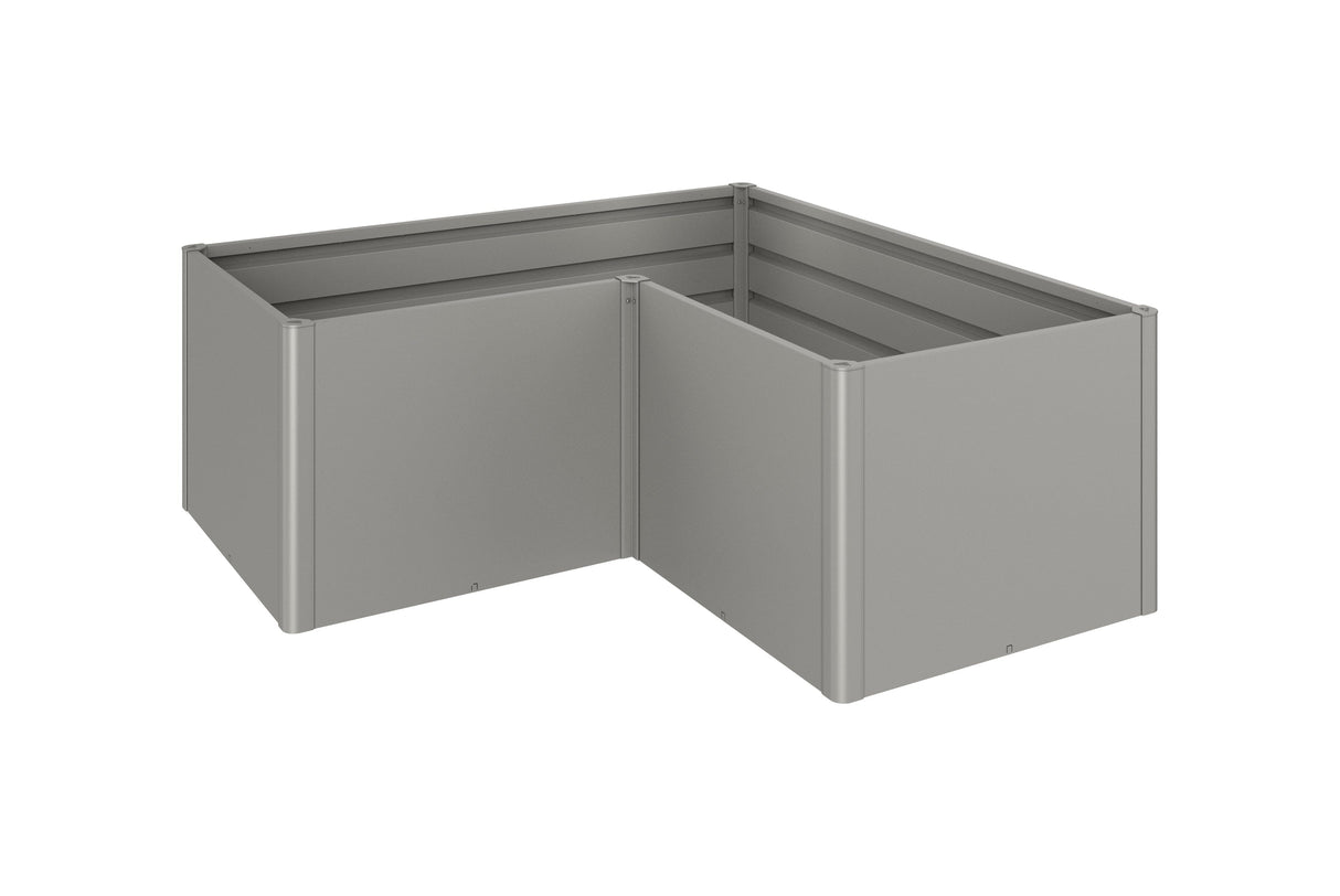 Biohort Potager surélevé L2x1 L-Form (201x201cm, H:77cm) Gris quartz métallique 