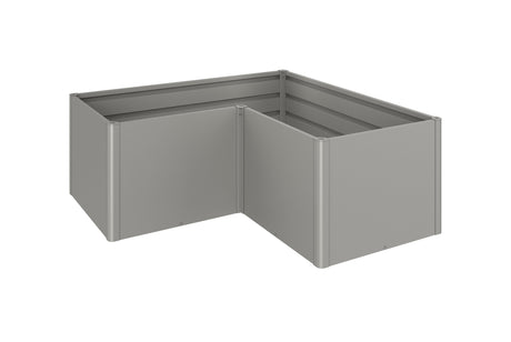 Biohort Potager surélevé L2x1 L-Form (201x201cm, H:77cm) Gris quartz métallique 