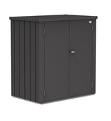 Biohort Romeo Armoire de terrasse L (132x87cm, H:140cm) Gris foncé métallique 
