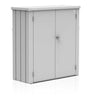 Biohort Romeo Armoire de terrasse M (132x57cm, H:140cm) Argent métallique 