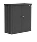 Biohort Romeo Armoire de terrasse M (132x57cm, H:140cm) Gris foncé métallique 
