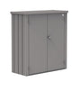 Biohort Romeo Armoire de terrasse M (132x57cm, H:140cm) Gris quartz métallique 
