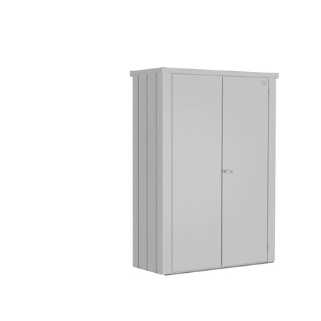 Biohort Romeo Armoire de terrasse M High (132x57cm, H:181cm) Argent métallique 