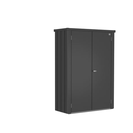 Biohort Romeo Armoire de terrasse M High (132x57cm, H:181cm) Gris foncé métallique 