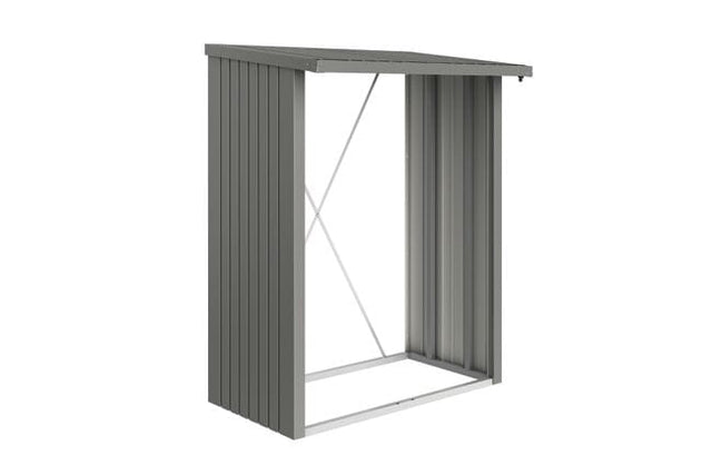 Biohort Woodstock Abri bûches 150 (157x102cm, H:199cm) Gris quartz métallique 