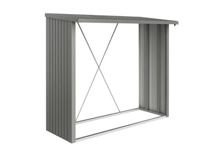 Biohort Woodstock Abri bûches 230 (229x102cm, H:199cm) Gris quartz métallique 