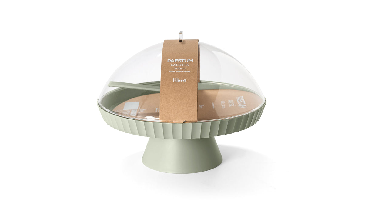 Blim Plus Agora Plat sur pied avec cloche et pelle à gâteau 