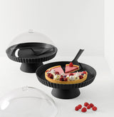 Blim Plus Agora Plat sur pied avec cloche et pelle à gâteau 