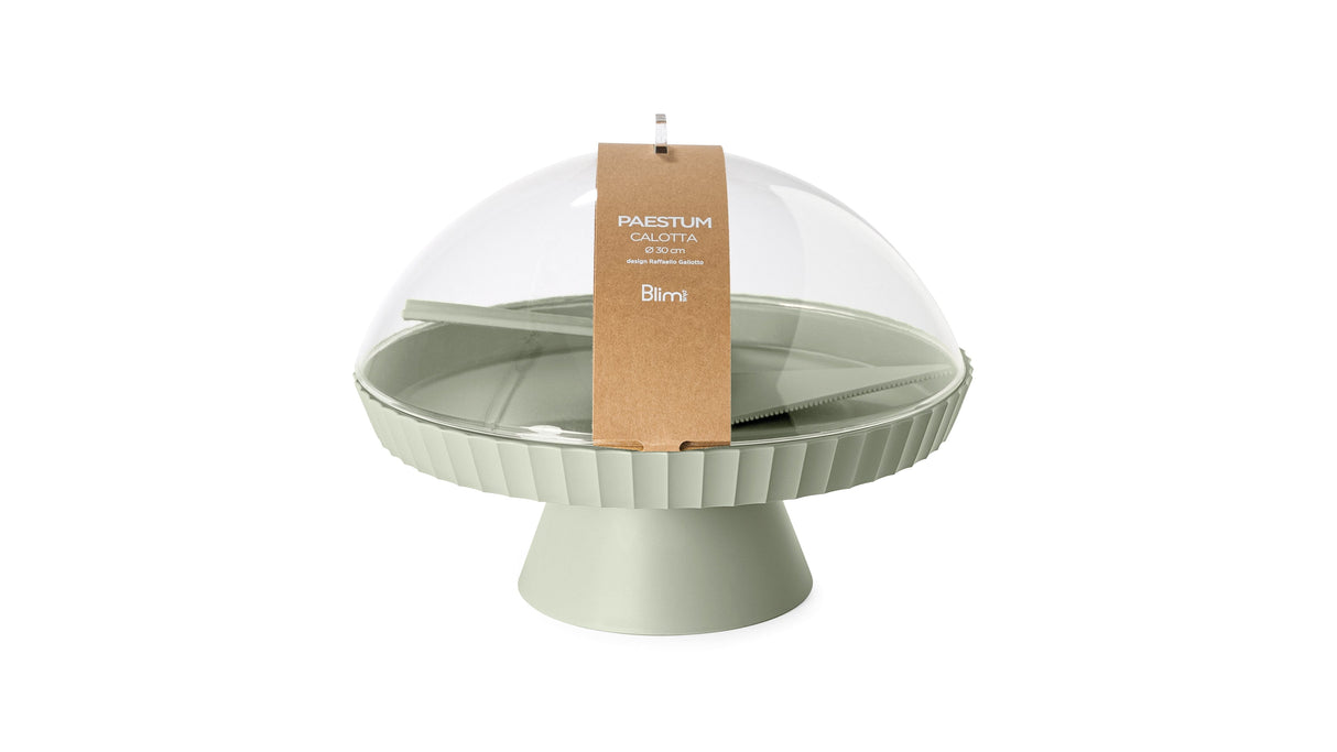 Blim Plus Agora Plat sur pied avec cloche et pelle à gâteau 