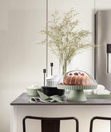 Blim Plus Agora Plat sur pied avec cloche et pelle à gâteau 