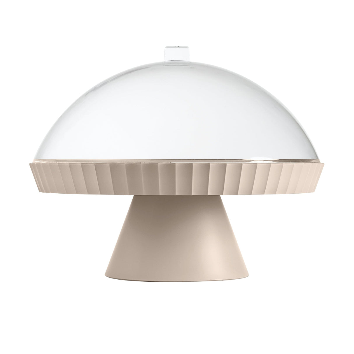 Blim Plus Agora Plat sur pied avec cloche et pelle à gâteau Moka grey 