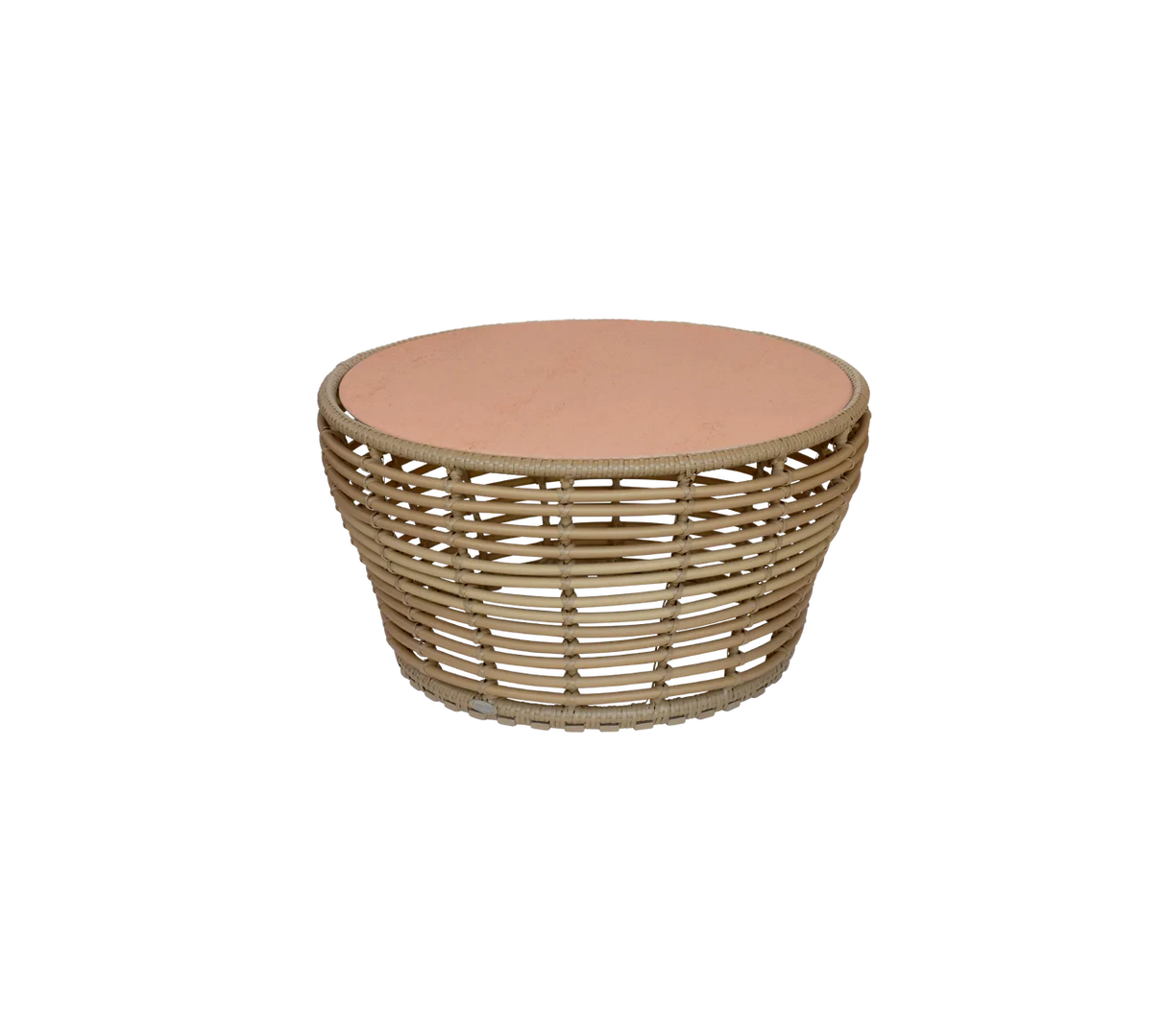 Cane-line Basket Structure Table basse Ø75cm, Plateau en sus (53201) 