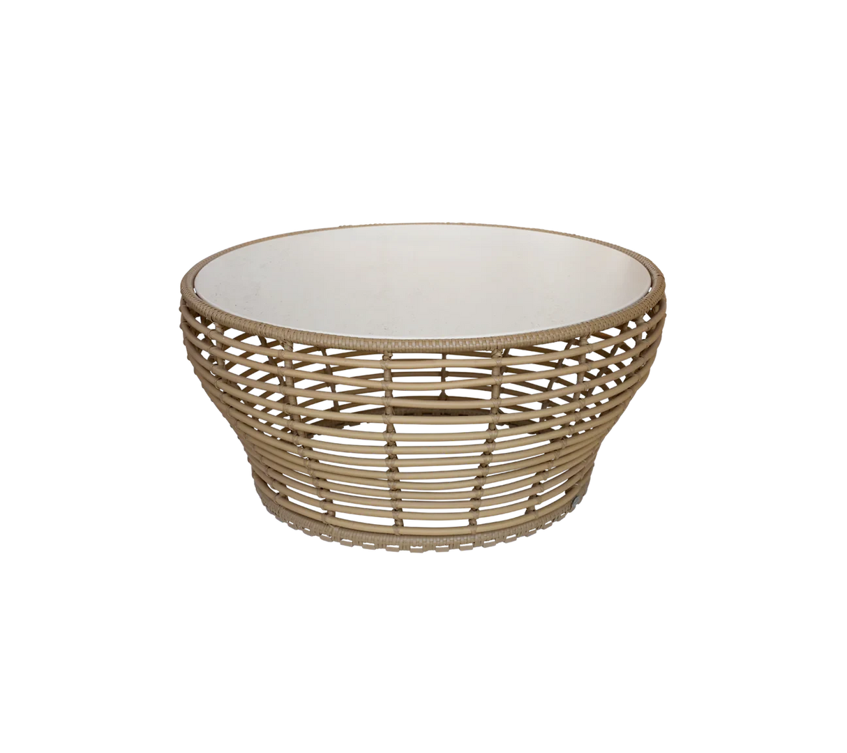 Cane-line Basket Structure Table basse Ø95cm, Plateau en sus (53202) 