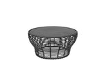 Cane-line Basket Structure Table basse Ø95cm, Plateau en sus (53202) Graphite (Résine tressée, Weave) 