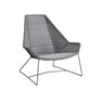 Cane-line Breeze Fauteuil Lounge Haut dossier, coussins non inclus (5469) Light grey (Résine tressée - Weave) 