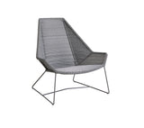 Cane-line Breeze Fauteuil Lounge Haut dossier, coussins non inclus (5469) Light grey (Résine tressée - Weave) 