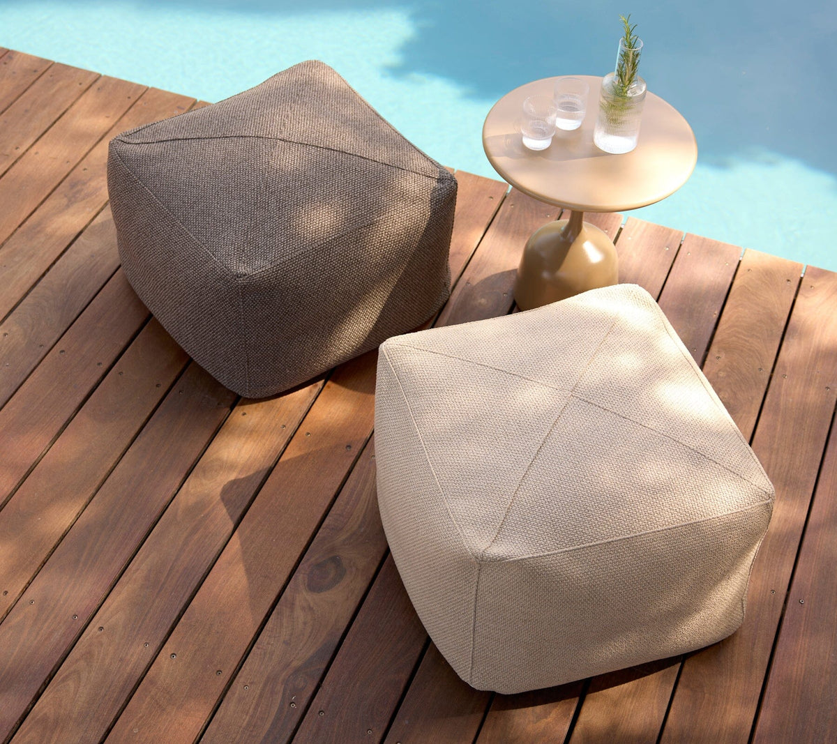 Cane-line Glaze Plateau de Table Glazed Lava Stone rond Ø 45cm 