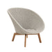 Cane-line Peacock Rope Fauteuil Club Lounge avec pieds en teck (5458), coussins non inclus Sand (Cordes Soft Rope) 