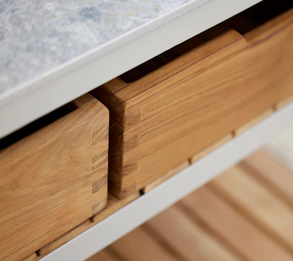 Cane-line Sticks Kitchen Storage Box, Boite de rangement en teck 48x45cm (3512TEAKBOX) 