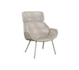 Cane-line Vibe Fauteuil club Haut dossier, coussins en sus (54107) Sand/Dark Sand 