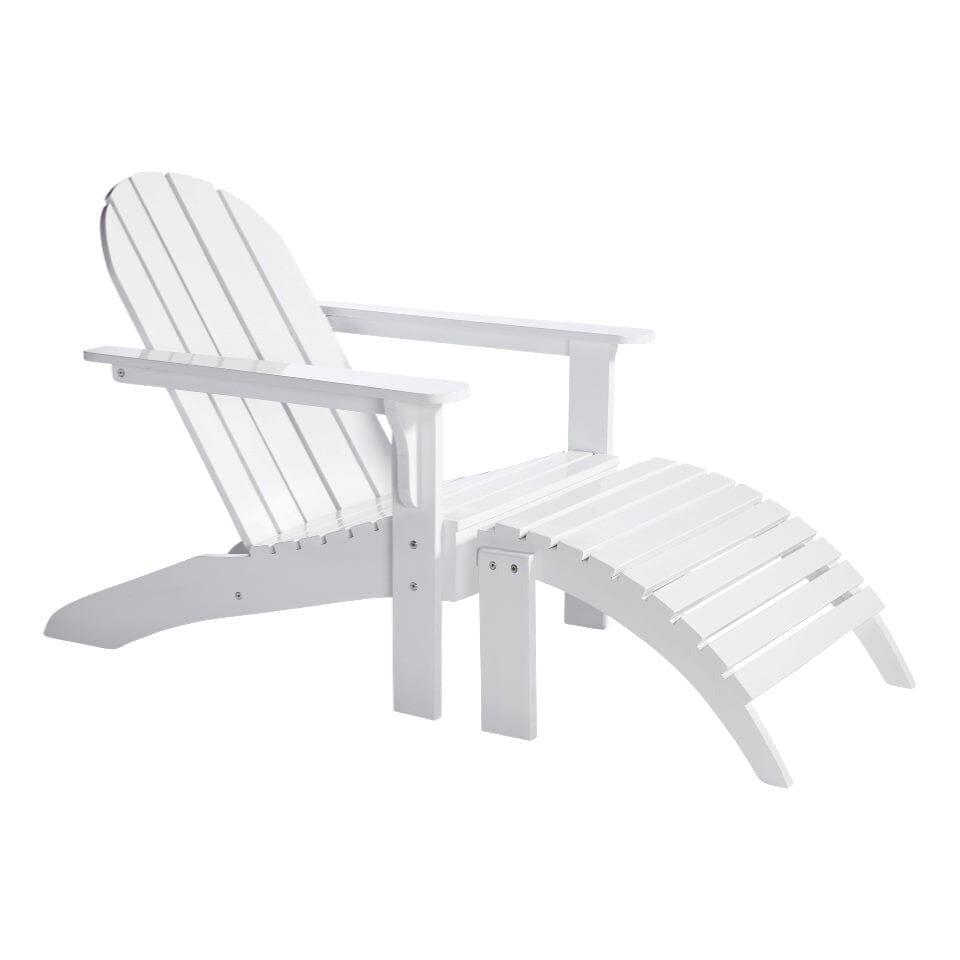 Cinas Adirondack Repose-pieds Acajou blanc 