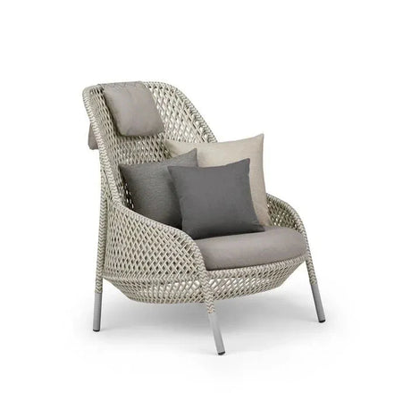 Dedon Ahnda Dry+ têtière Coussin pour Wing chair, White/Graphite 