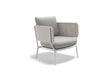 Dedon Bellmonde Fauteuil club Lounge, coussins en sus Lipari 304 + Summit 210 