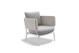 Dedon Bellmonde Fauteuil club Lounge, coussins en sus Lipari 304 + Summit 210 