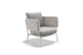 Dedon Bellmonde Fauteuil club Lounge, coussins en sus Lipari 304 + Summit 210 