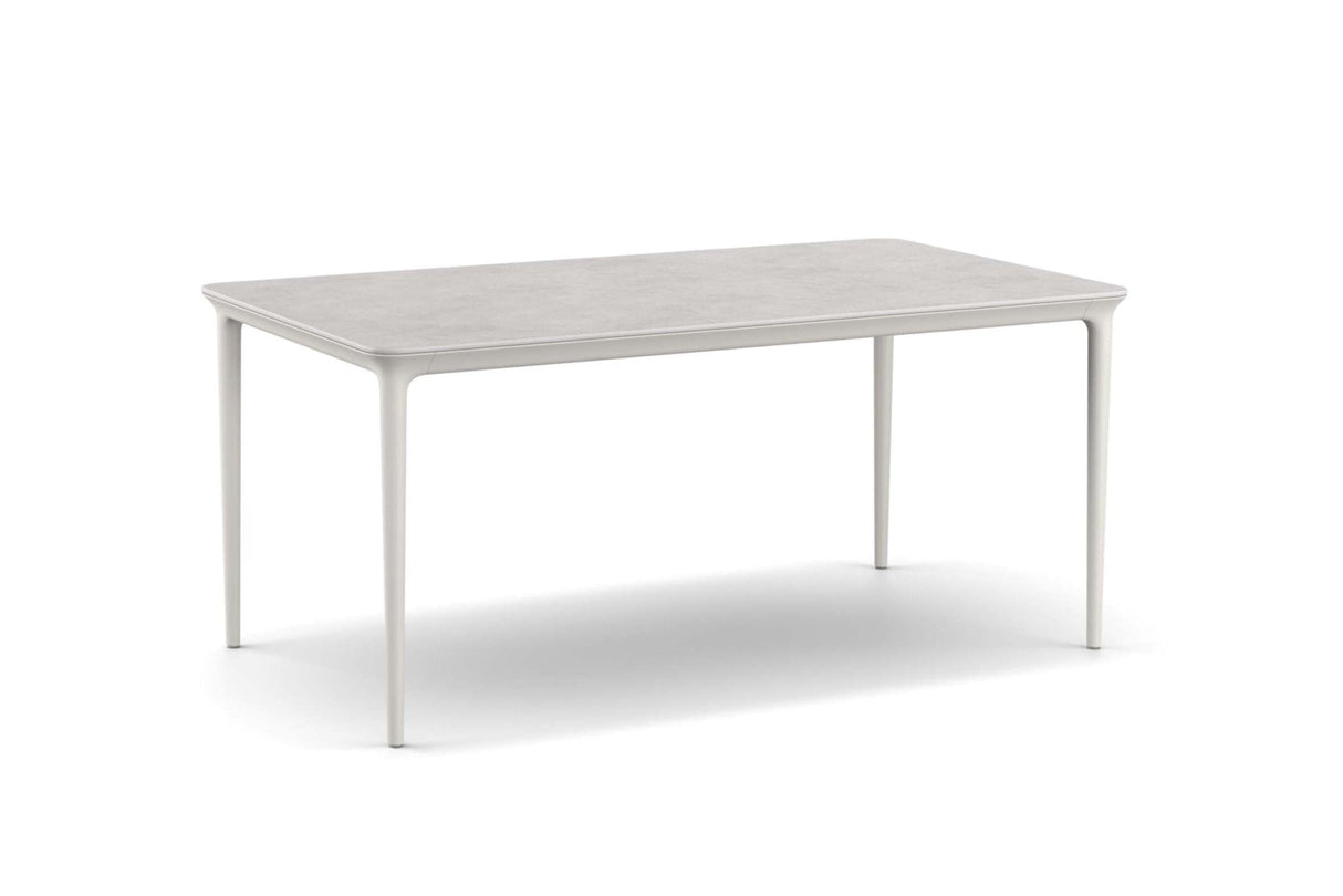 Dedon Bellmonde Table repas M, 170x95cm, avec plateau mineral composite Lipari 304 - Mineral Grey 347 