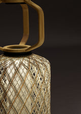 Dedon The Others Lanterne L avec base en pierre, Lampe solaire sans fil