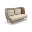 Dedon Mbarq 3-seater / Canapé 3 places high backrest, Coussins non inclus Chestnut 151 / Terracotta 084 