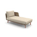 Dedon Mbarq Daybed Left, Coussins non inclus Chestnut 151 