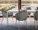 Dedon Mbrace ALU Fauteuil repas, Coussins en sus 