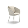 Dedon Mbrace ALU Fauteuil repas, Coussins non inclus Sea Salt 140 / Lipari 304 