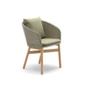 Dedon Mbrace TEAK Fauteuil repas avec Teak Base, Coussins non inclus Alloro 120 
