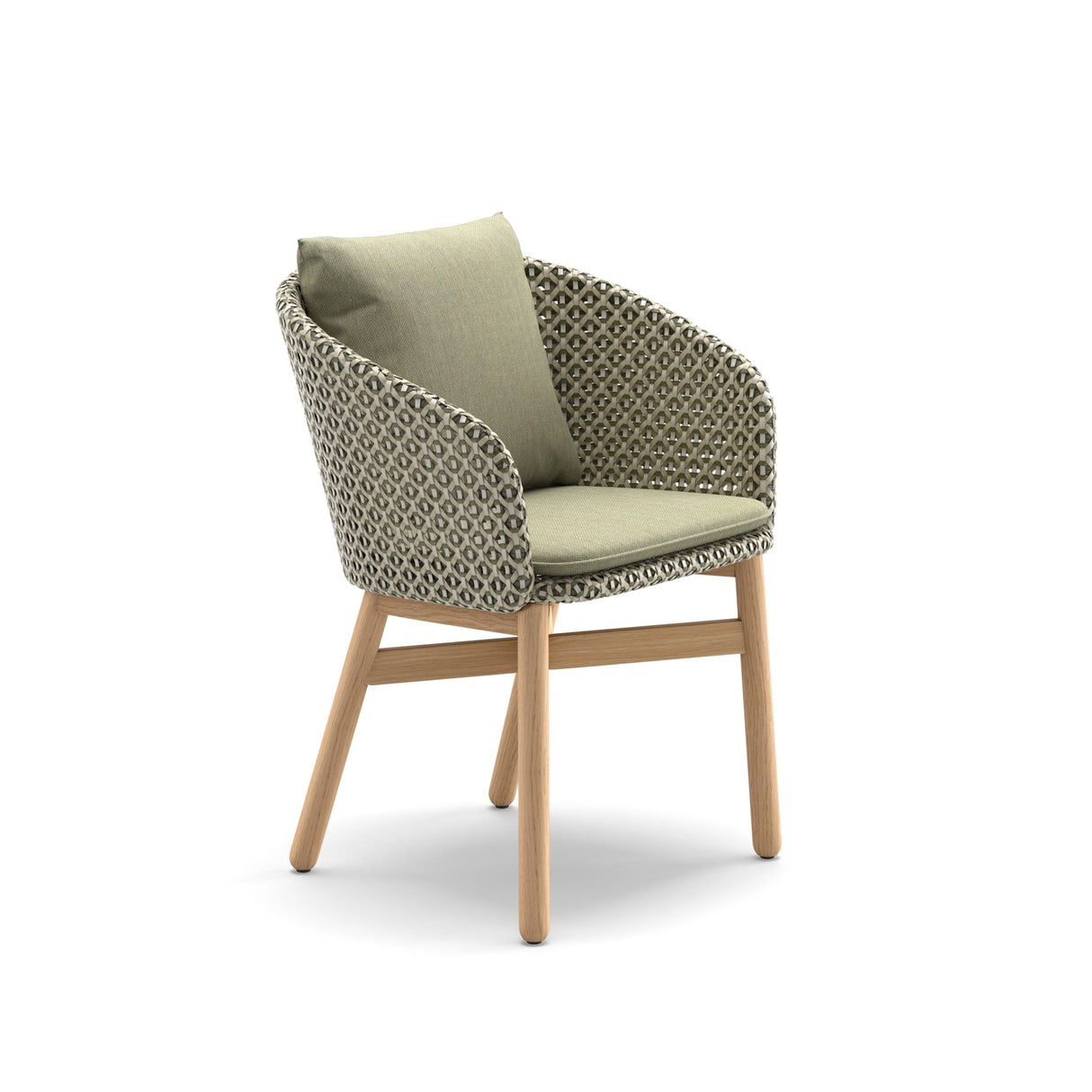 Dedon Mbrace TEAK Fauteuil repas avec Teak Base, Coussins non inclus Alloro 120 