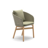 Dedon Mbrace TEAK Fauteuil repas avec Teak Base, Coussins non inclus Alloro 120 