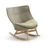 Dedon Mbrace TEAK Rocking chair, Coussins non inclus Alloro 120 