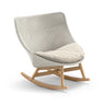 Dedon Mbrace TEAK Rocking chair, Coussins non inclus Sea Salt 140 