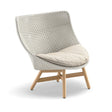 Dedon Mbrace TEAK Wing chair, Coussins non inclus Sea Salt 140 