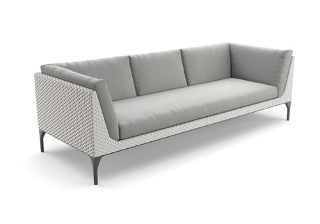 Dedon Mu 4-seater / Canapé 4 places, Coussins non inclus Black Pepper 317 