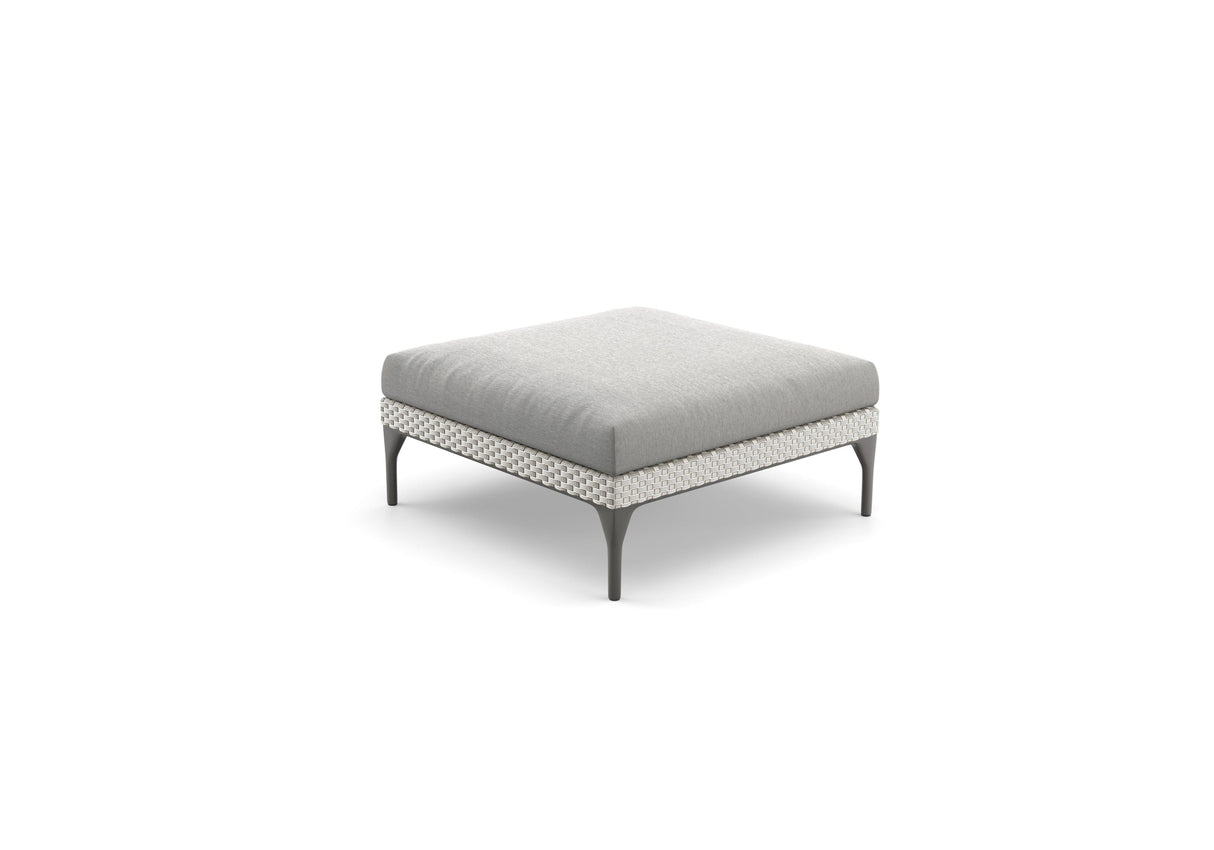 Dedon Mu Base pour FootStool / Tabouret / Repose-pieds / Coffee Table 90x90cm Black Pepper 317 