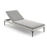 Dedon Mu Chaise longue avec dossier réglable, Coussin non inclus Black Pepper 317 
