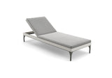 Dedon Mu Chaise longue avec dossier réglable, Coussin non inclus Black Pepper 317 