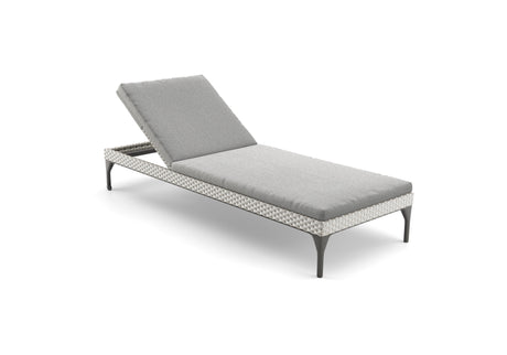 Dedon Mu Chaise longue avec dossier réglable, Coussin non inclus Black Pepper 317 